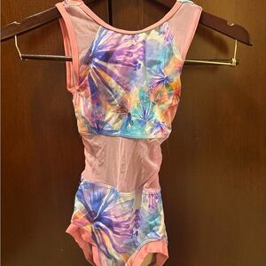 Floral Multicolor Leotard from Kandi Kouture YXL